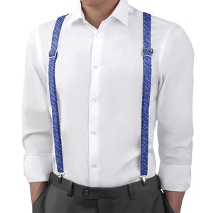 Lightspeed Geometric Suspenders - On Model Back View - Knotty Tie Co.