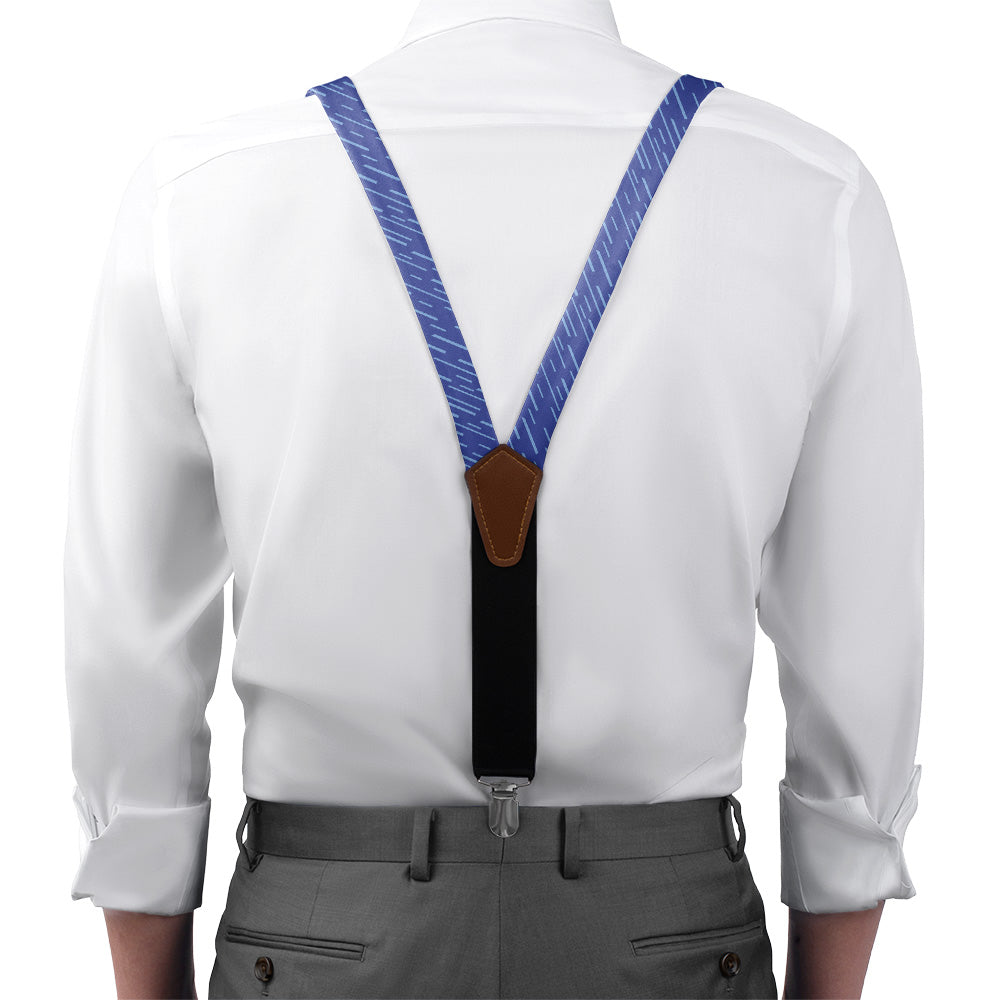 Lightspeed Geometric Suspenders - On Model Front View - Knotty Tie Co.