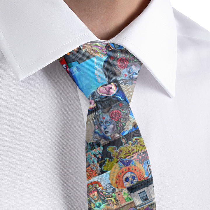 Lincoln Park Street Art Necktie - Dress Shirt - Knotty Tie Co.