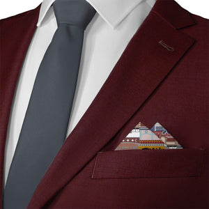 Lincoln Park Facades Pocket Square - Matching Necktie- Knotty Tie Co.