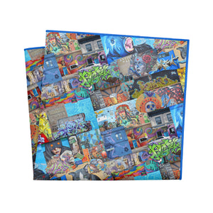 Lincoln Park Street Art Pocket Square - 12" Square - Knotty Tie Co.