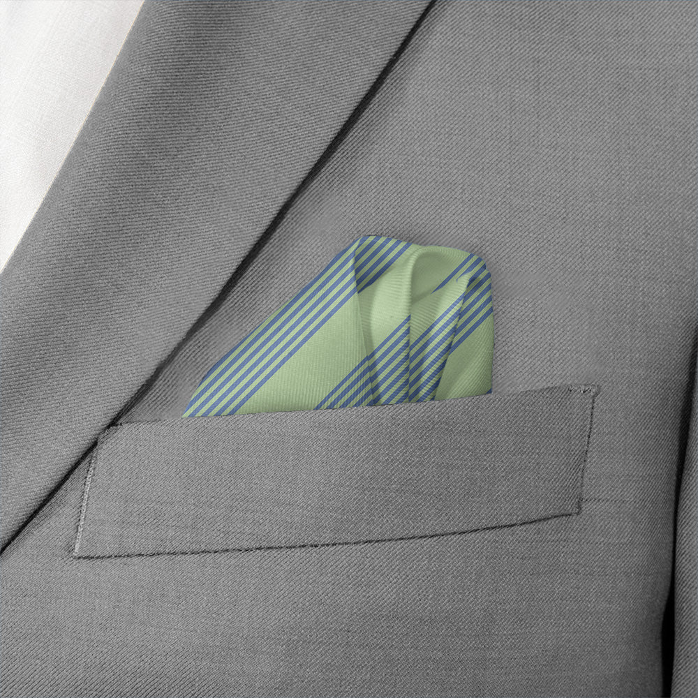 Lincoln Stripe Pocket Square - Wave Fold - Knotty Tie Co.