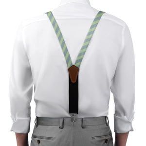 Lincoln Stripe Suspenders - On Model Front View - Knotty Tie Co.