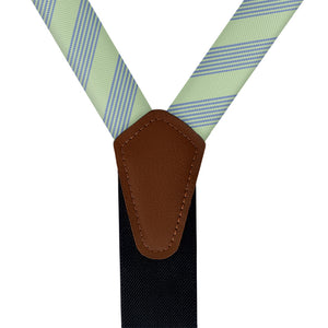 Lincoln Stripe Suspenders - Vegan Leather Y-Back - Knotty Tie Co.