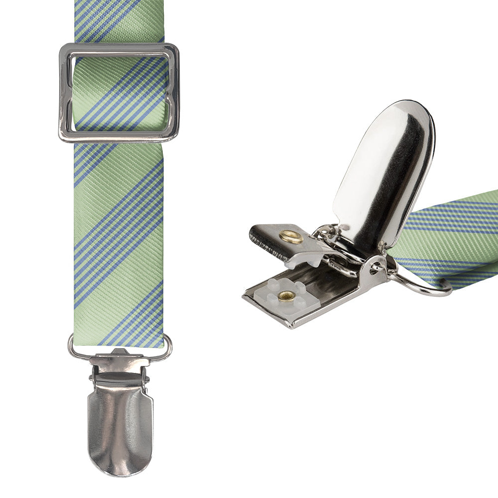 Lincoln Stripe Suspenders - Hardware and Strap - Knotty Tie Co.