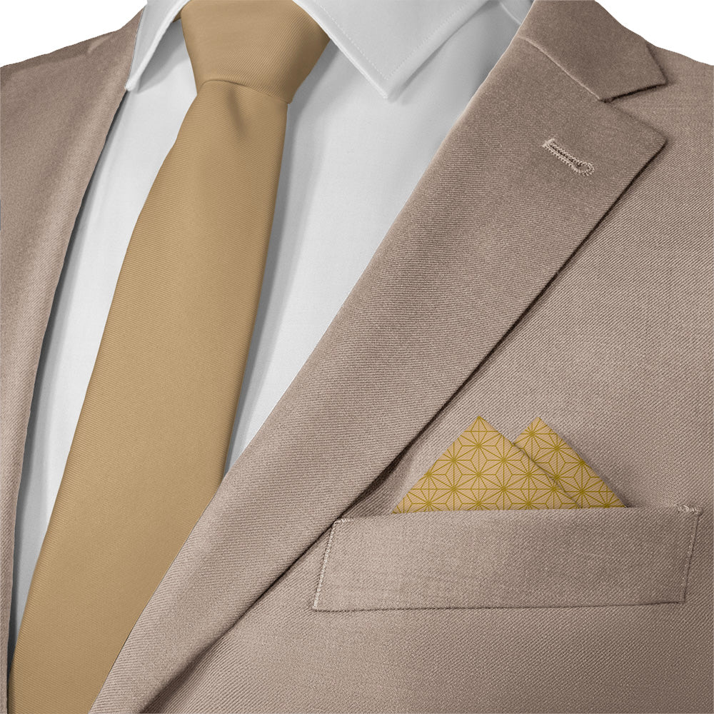 Link Geometric Pocket Square - Matching Necktie- Knotty Tie Co.