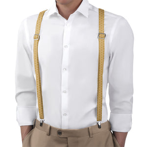 Link Geometric Suspenders - On Model Back View - Knotty Tie Co.