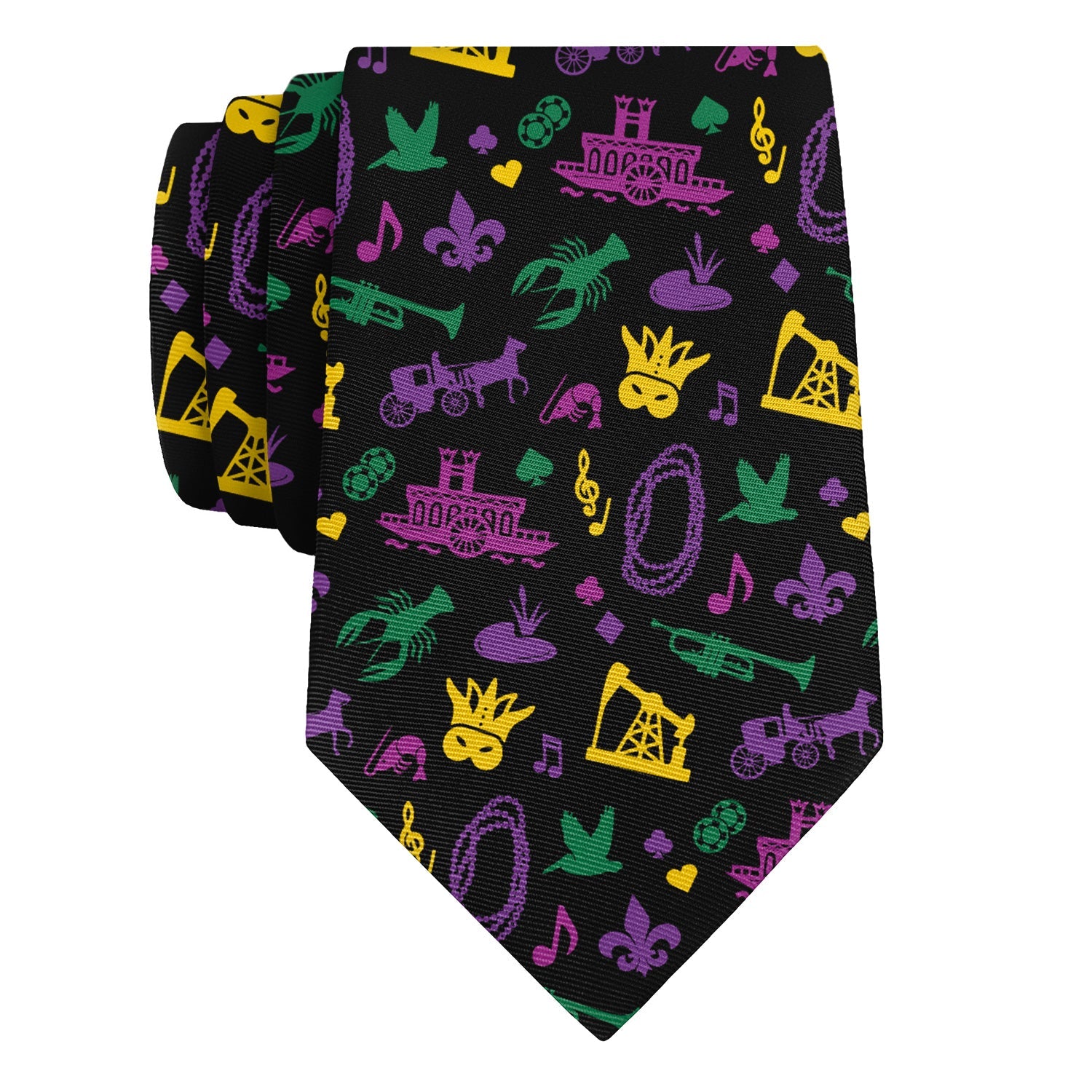 Louisiana State Heritage Necktie - Rolled - Knotty Tie Co.