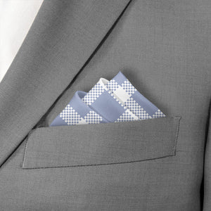 Louisiana Plaid Pocket Square - Stairs Fold - Knotty Tie Co.