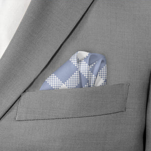 Louisiana Plaid Pocket Square - Wave Fold - Knotty Tie Co.