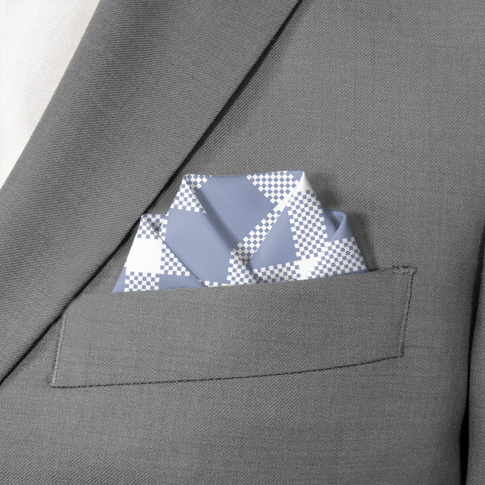 Louisiana Plaid Pocket Square - Scalloped Fold - Knotty Tie Co.