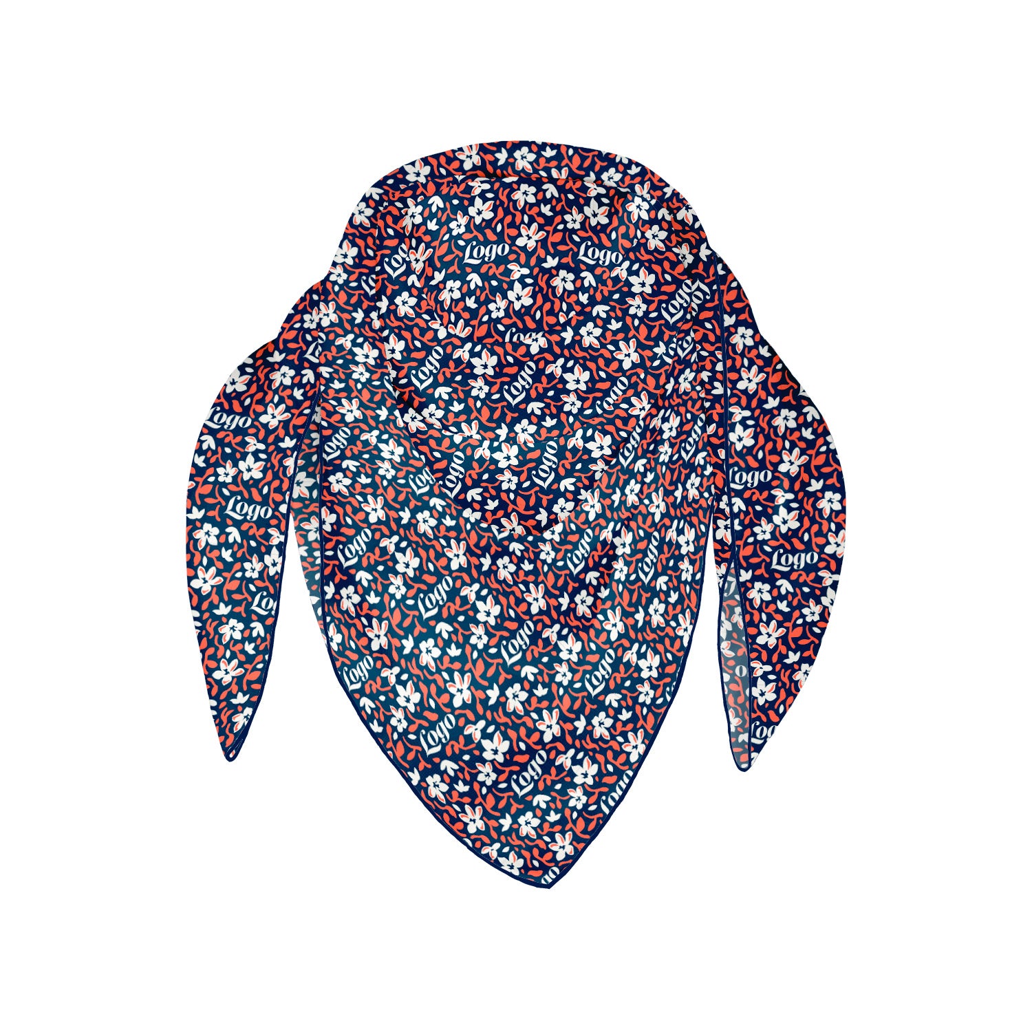 Luke Floral 2 Square Chiffon Logo Scarf - Knotty Tie Co.