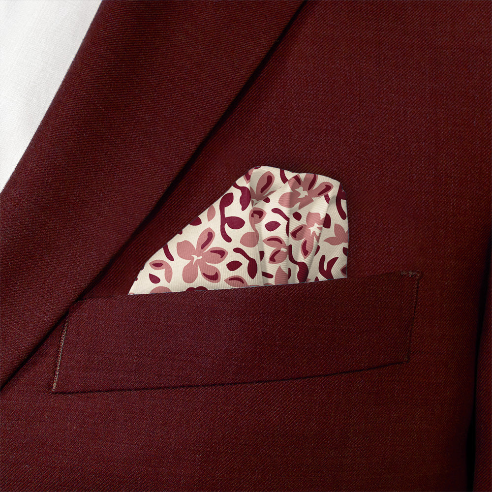 Luke Floral Pocket Square - Wave Fold - Knotty Tie Co.