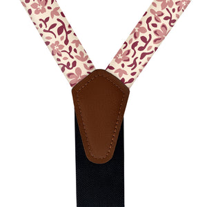 Luke Floral Suspenders - Vegan Leather Y-Back - Knotty Tie Co.