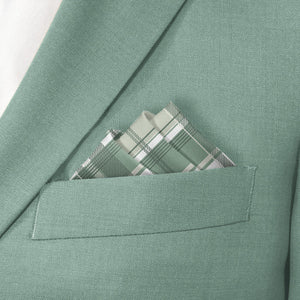 Luther Plaid Pocket Square - Stairs Fold - Knotty Tie Co.