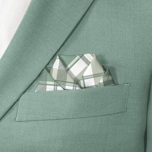 Luther Plaid Pocket Square - Scalloped Fold - Knotty Tie Co.