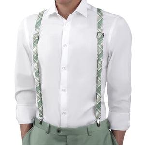 Luther Plaid Suspenders - On Model Back View - Knotty Tie Co.