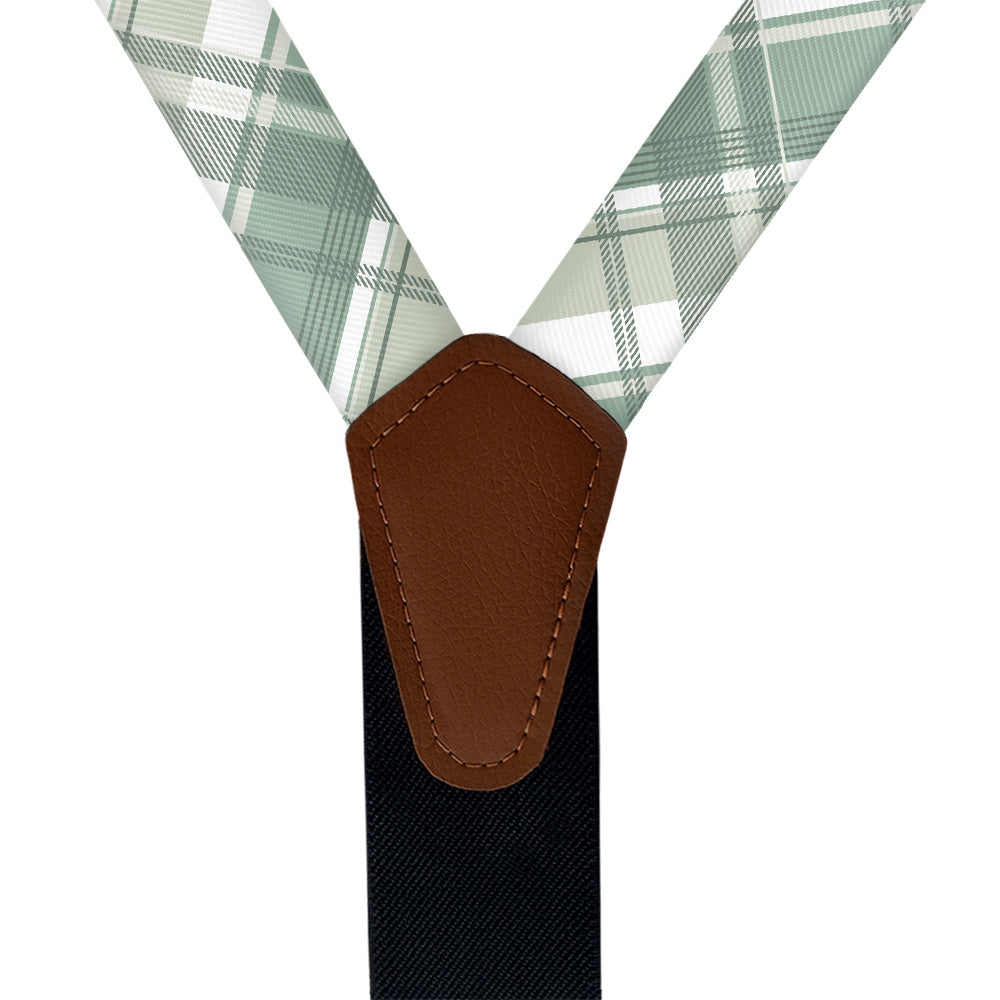 Luther Plaid Suspenders - Vegan Leather Y-Back - Knotty Tie Co.