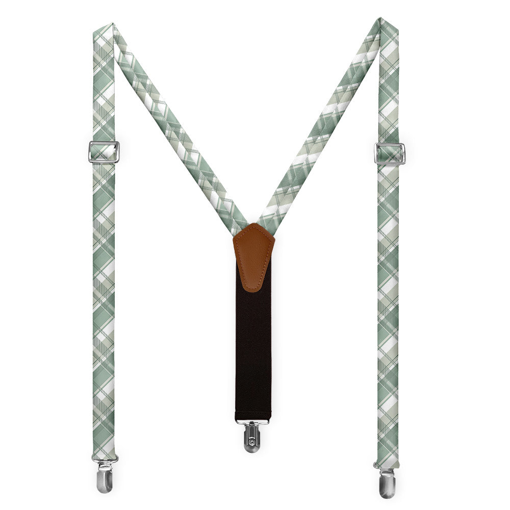 Luther Plaid Suspenders - Full Front View - Knotty Tie Co.