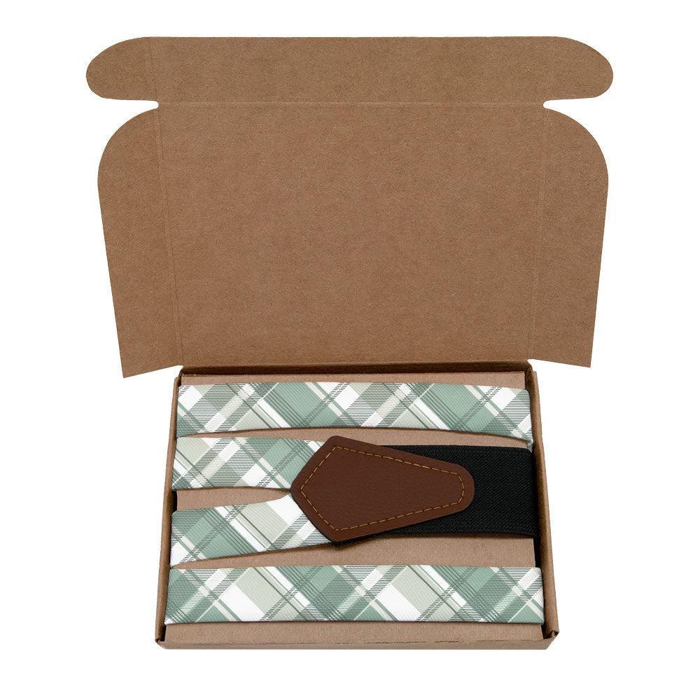 Luther Plaid Suspenders - Kraft Gift Box Packaging - Knotty Tie Co.
