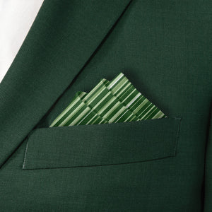 Lyle Stripe Pocket Square - Stairs Fold - Knotty Tie Co.