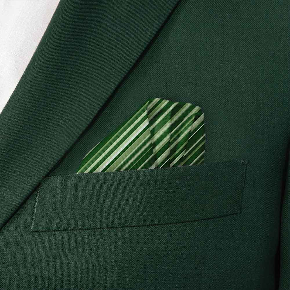 Lyle Stripe Pocket Square - Wave Fold - Knotty Tie Co.