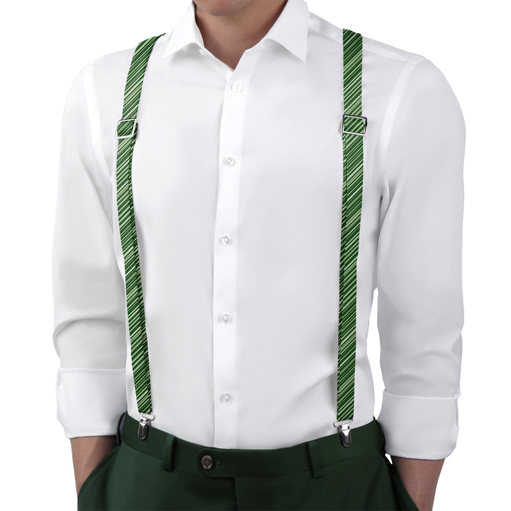 Lyle Stripe Suspenders - On Model Back View - Knotty Tie Co.