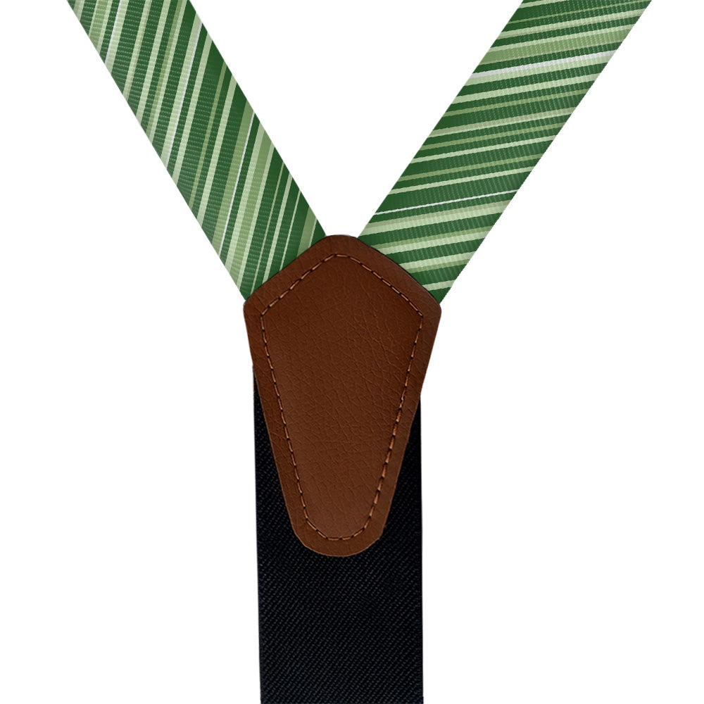 Lyle Stripe Suspenders - Vegan Leather Y-Back - Knotty Tie Co.