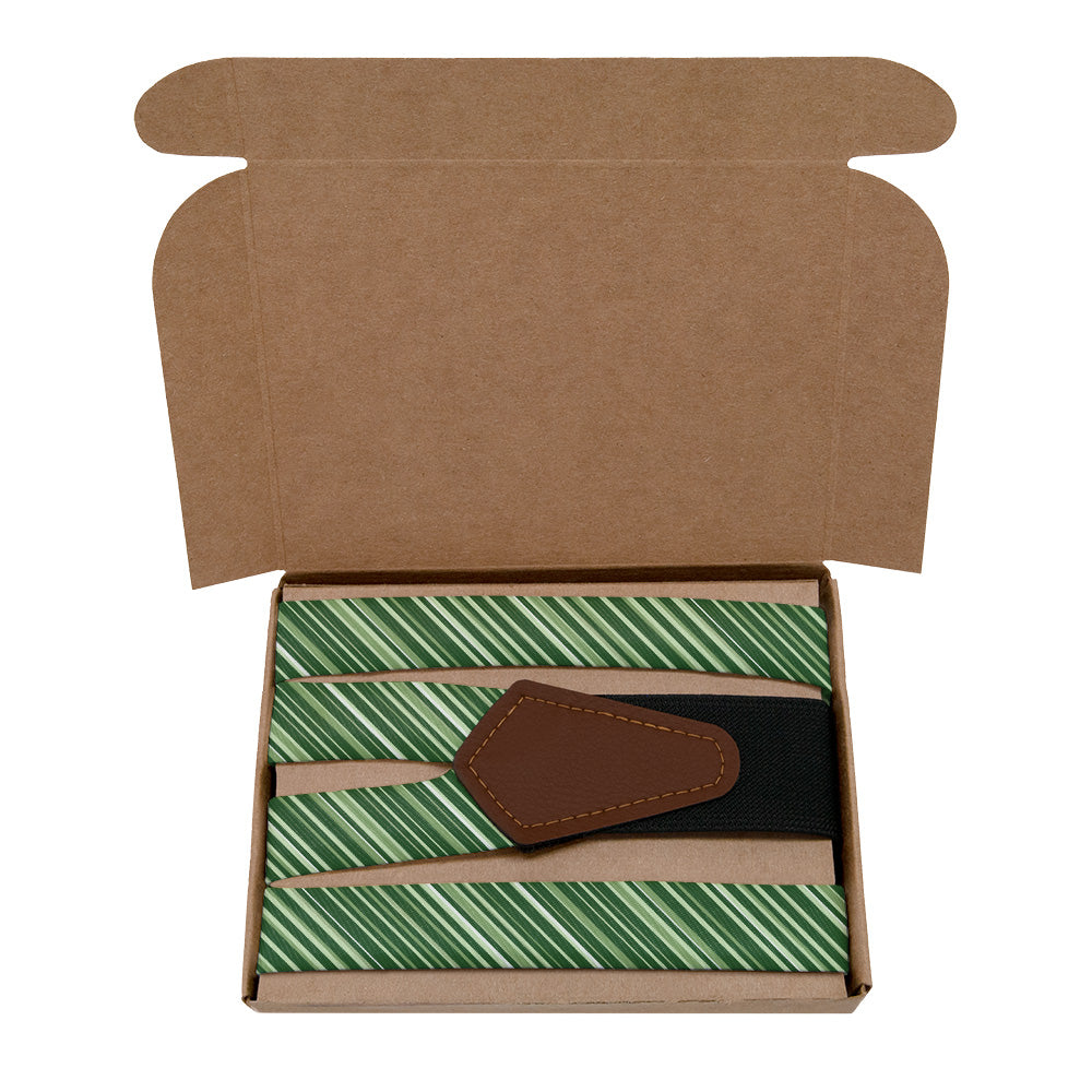 Lyle Stripe Suspenders - Kraft Gift Box Packaging - Knotty Tie Co.