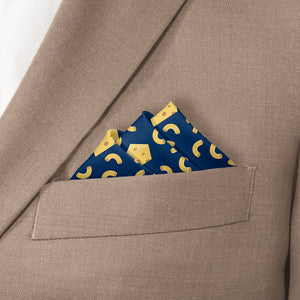 Mac N Cheese Pocket Square - Stairs Fold - Knotty Tie Co.