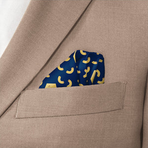 Mac N Cheese Pocket Square - Wave Fold - Knotty Tie Co.