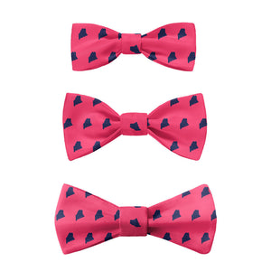 Maine State Outline Bow Tie - Kids Pre-Tied 9.5-12.5" - Knotty Tie Co.