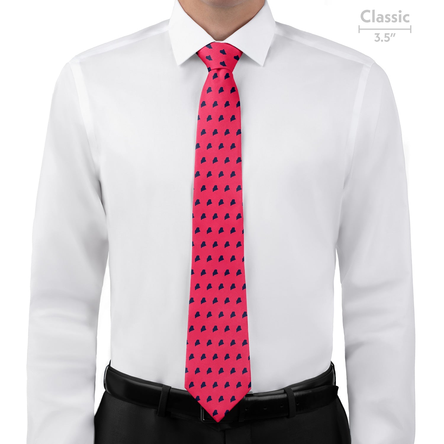 Maine State Outline Necktie - Classic - Knotty Tie Co.