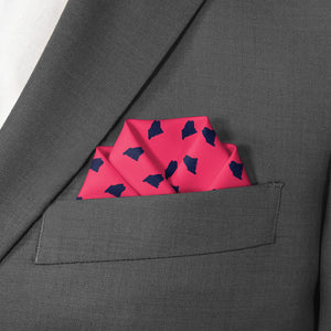 Maine State Outline Pocket Square - Scalloped Fold - Knotty Tie Co.