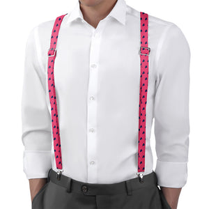 Maine State Outline Suspenders - On Model Back View - Knotty Tie Co.