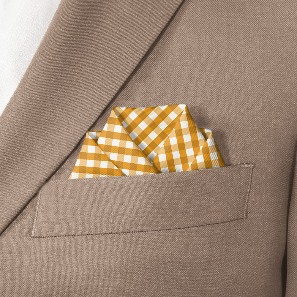 Maly Plaid Pocket Square - Scalloped Fold - Knotty Tie Co.