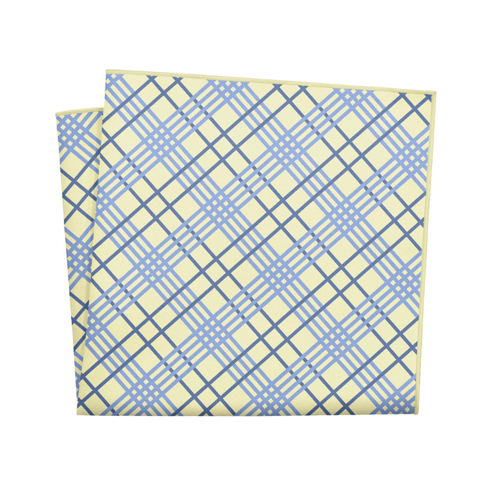 Manhattan Plaid Pocket Square - 12" Square - Knotty Tie Co.