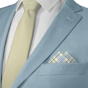 Manhattan Plaid Pocket Square - Matching Necktie- Knotty Tie Co.