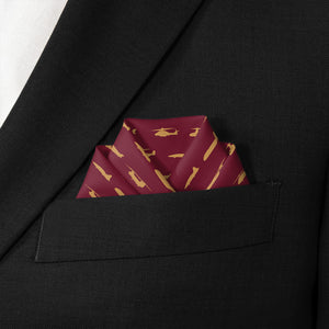 Marine Aircrafts Pocket Square - Scalloped Fold - Knotty Tie Co.