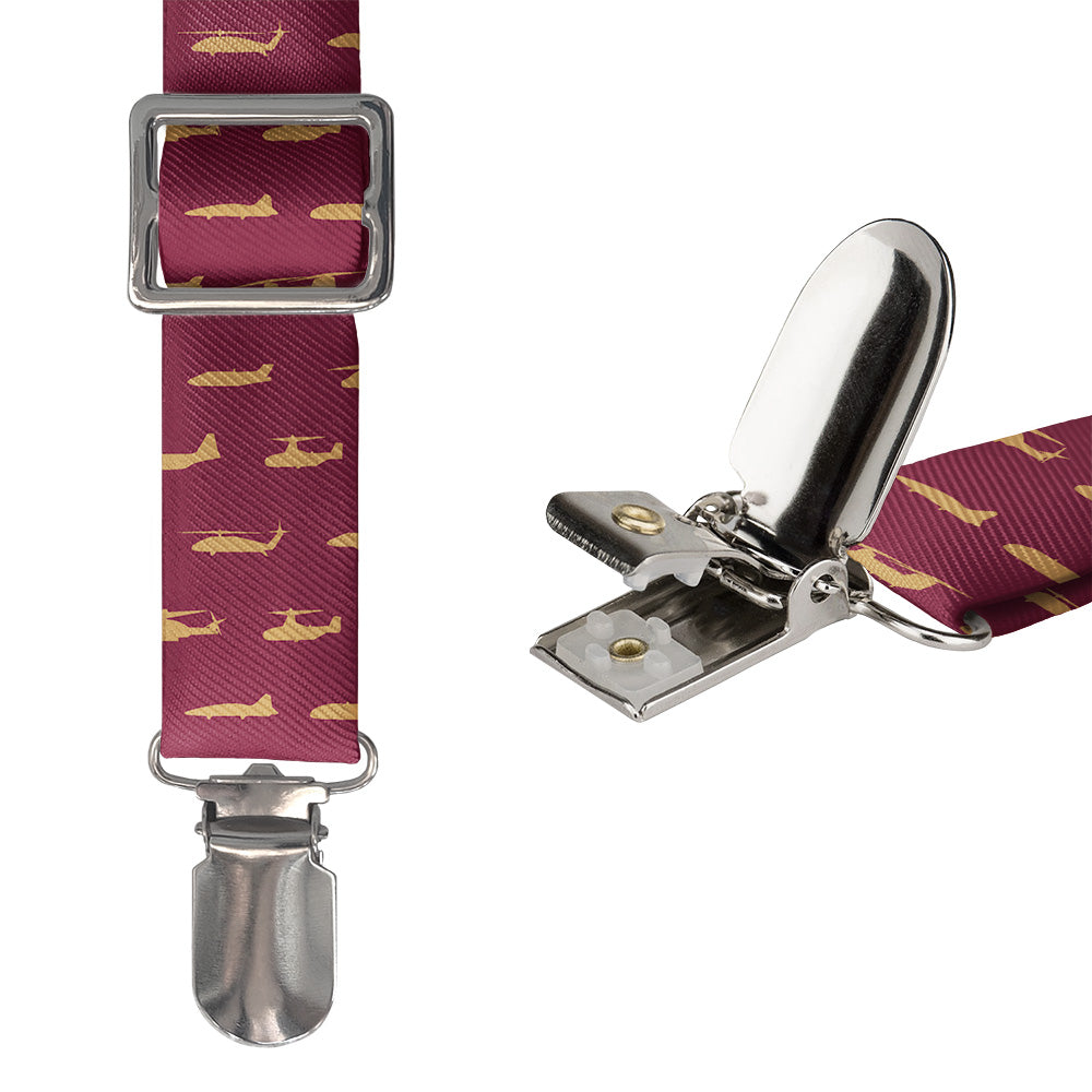 Marine Aircrafts Suspenders - Hardware and Strap - Knotty Tie Co.