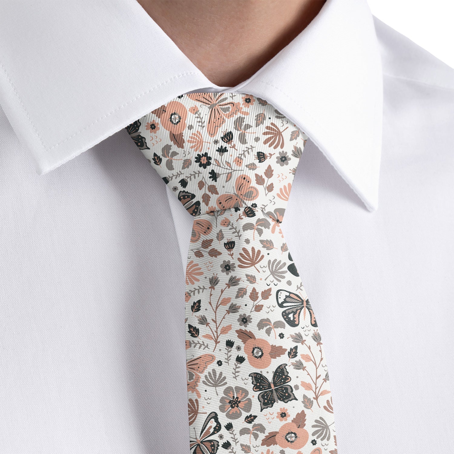 Mariposa Floral Necktie - Dress Shirt - Knotty Tie Co.