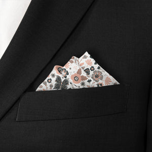 Mariposa Floral Pocket Square - Stairs Fold - Knotty Tie Co.