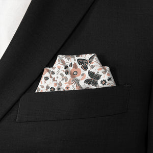 Mariposa Floral Pocket Square - Scalloped Fold - Knotty Tie Co.