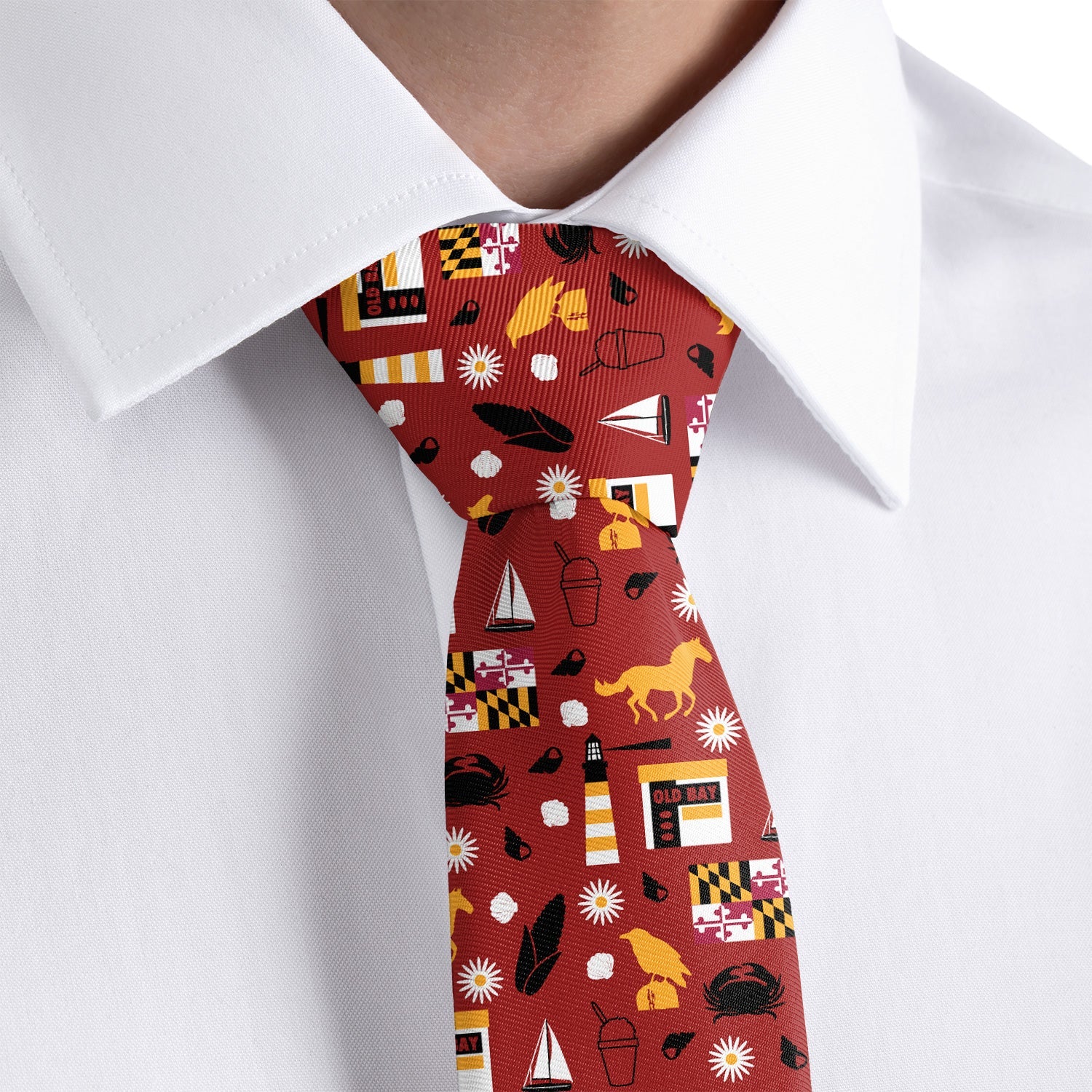 Maryland State Heritage Necktie - Rolled - Knotty Tie Co.
