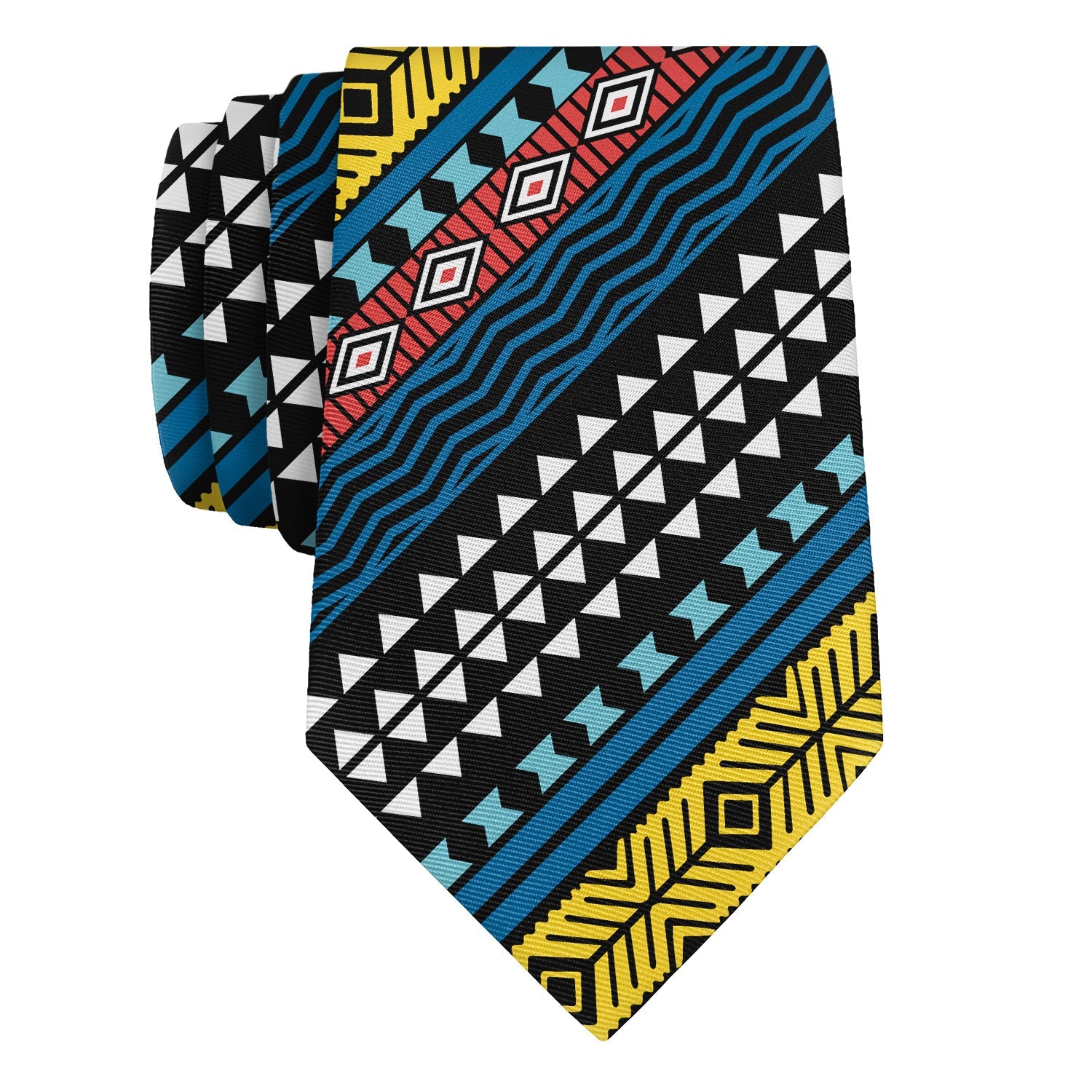 Mawmbe Geo Necktie - Rolled - Knotty Tie Co.