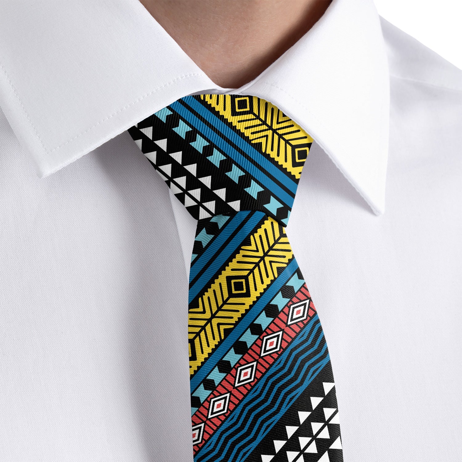 Mawmbe Geo Necktie - Rolled - Knotty Tie Co.