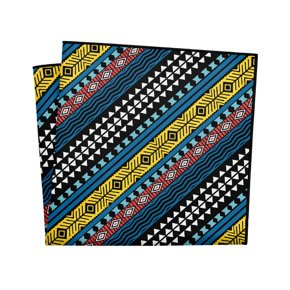 Mawmbe Geo Pocket Square - 12" Square - Knotty Tie Co.