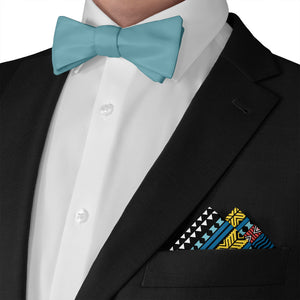 Mawmbe Geo Pocket Square - Matching Bow Tie - Knotty Tie Co.