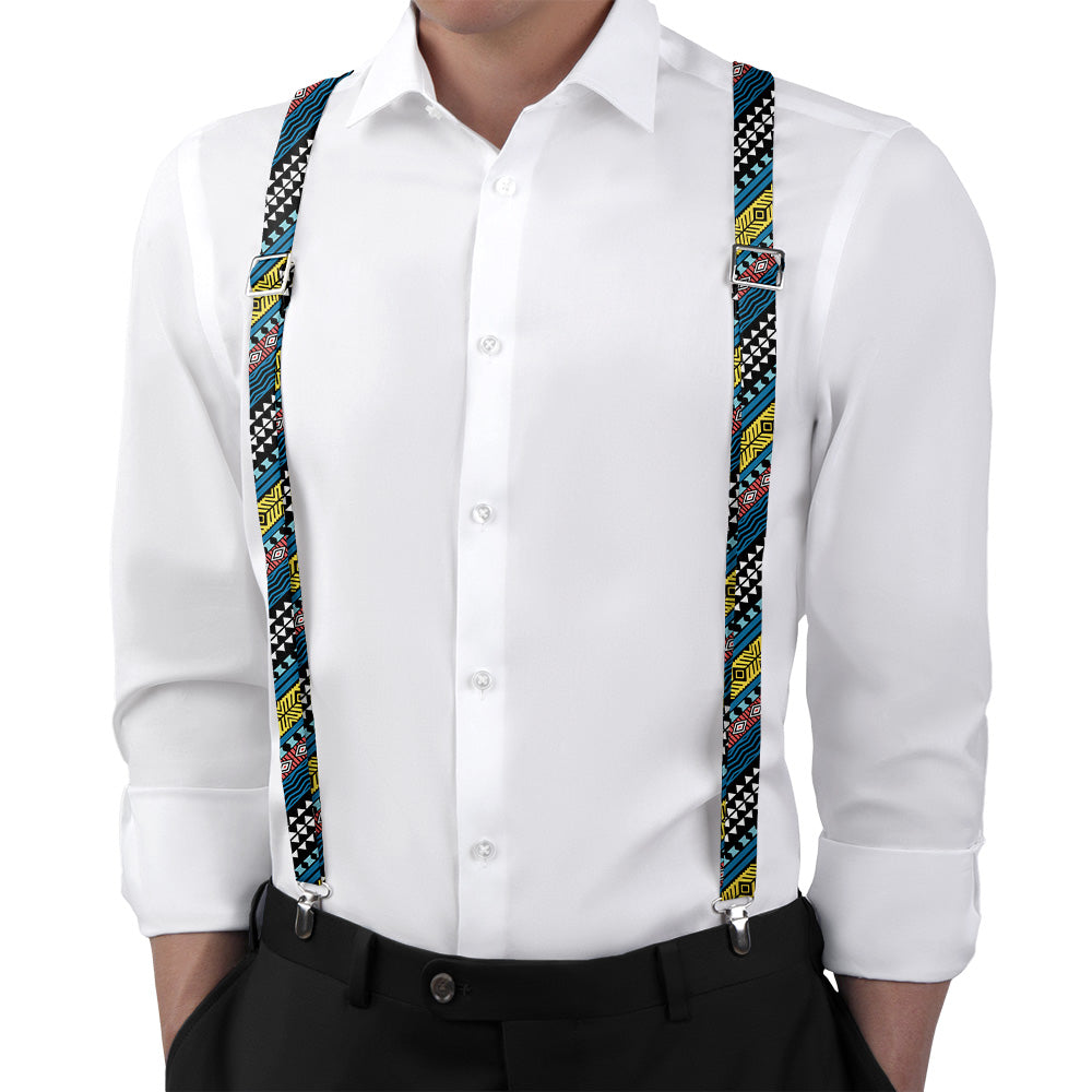 Mawmbe Geo Suspenders - Main View - Knotty Tie Co.