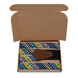 Mawmbe Geo Suspenders - Kraft Gift Box Packaging - Knotty Tie Co.